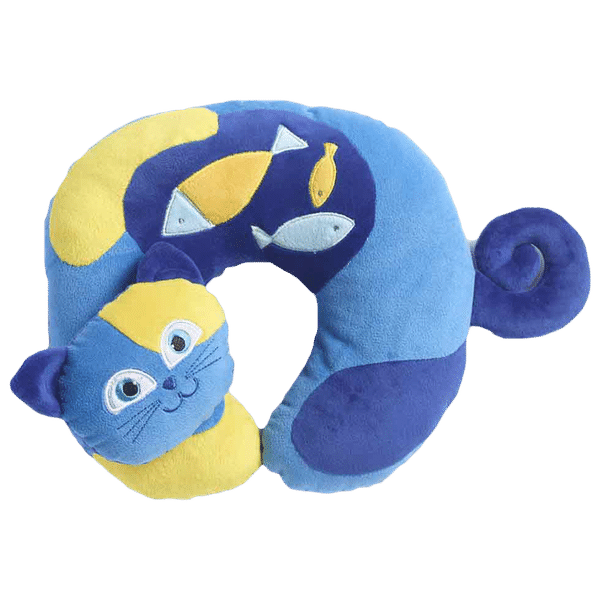 TRAVEL BLUE Kitty The Cat Polyester Neck Pillow (Soft and Comfortable, 282, Multicolor)_1