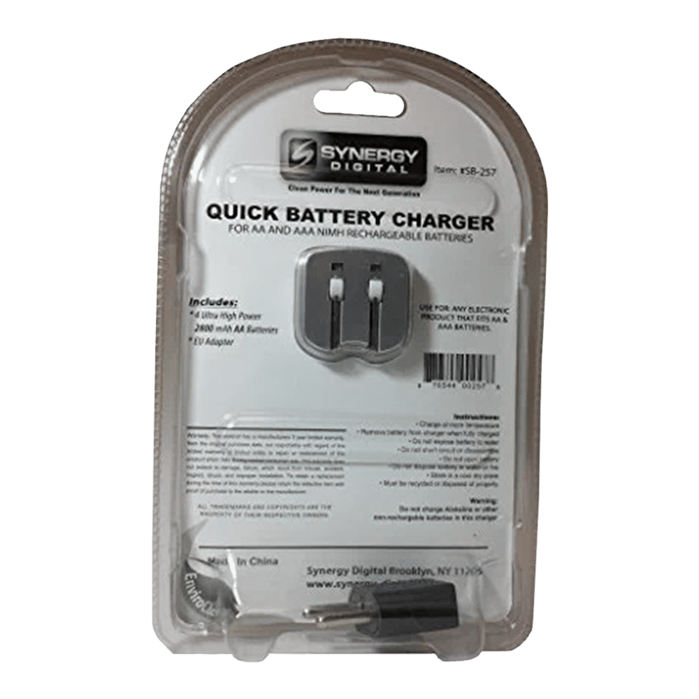 Synergy Digital Camera Battery Charger, Compatible With Nikon Coolpix L2 Digital Camera, AA & AAA NiMH Quick Battery Charger, Includes