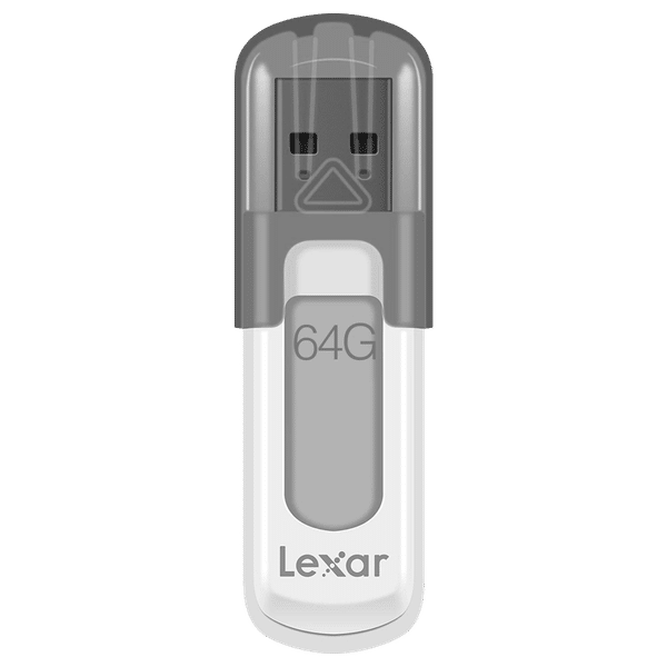 Lexar JumpDrive V100 64GB USB 3.0 Pen Drive (100 Mbps Read Speed, LJDV100-64GABGY, Grey)_1