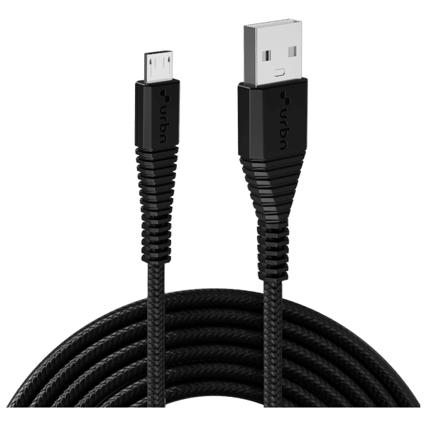 urbn Type A to Micro USB Type B 4.95 Feet (1.5 M) Cable (Tangle-free Design, Black)_1