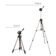 hama Star 64 185cm Adjustable Tripod for Mobile and Camera (3D Tilt Head, Beige)_3