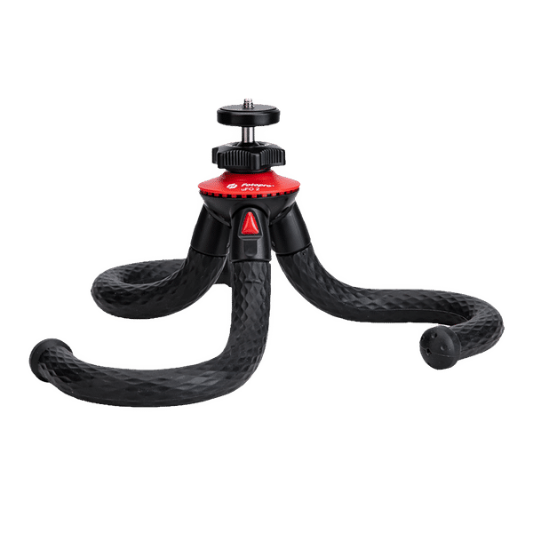 FotoPro UFO2 27.9cm Adjustable GorillaPod for Mobile and Camera (360 Degree Rotation Ball Head, Black/Red)_1