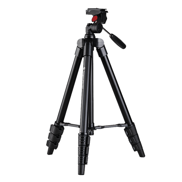 FotoPro DIGI-3400 121cm Adjustable Tripod for Mobile and Camera (3 Way Head with Adjustable Pan, Black)_1