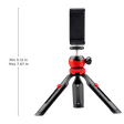 DigiTek DTR 200 MT 20cm Adjustable Mini Tripod for Mobile and Camera (Anti Skid Rubber Feet, Black)_3