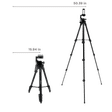 Croma 128cm Adjustable Tripod for Mobile and Camera (3 Way Pan Head, Black)_3