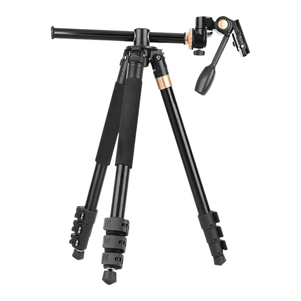 HIFFIN HF-999 183cm Adjustable Tripod for Mobile and Camera (360 Degree Panning Bed, Black)_1