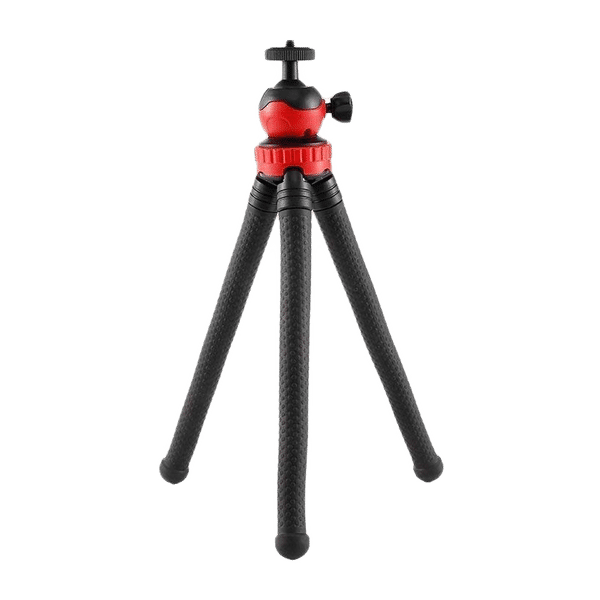 HIFFIN 31cm Adjustable GorillaPod for Mobile and Camera (360 Degree Rotating Ball Head, Black/Red)_1