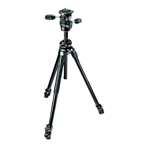Manfrotto 290 175.5cm Adjustable Tripod for Camera (360 Degree Panoramic Rotation, Black)_1