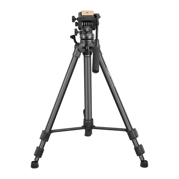 DigiTek Platinum DPTR 880 PRO 165cm Adjustable Tripod for Camera (Fluid Video Head, Black)_1