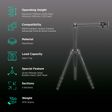 DigiTek DTR 520 BH 151cm Adjustable Tripod for Camera (Swivel Pan Head, Black)_2