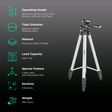 DigiTek DTR 455 LT 130cm Adjustable Tripod for Mobile and Camera (3 Way Head with Adjustable Pan, Black)_2