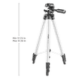 DigiTek DTR 455 LT 130cm Adjustable Tripod for Mobile and Camera (3 Way Head with Adjustable Pan, Black)_3