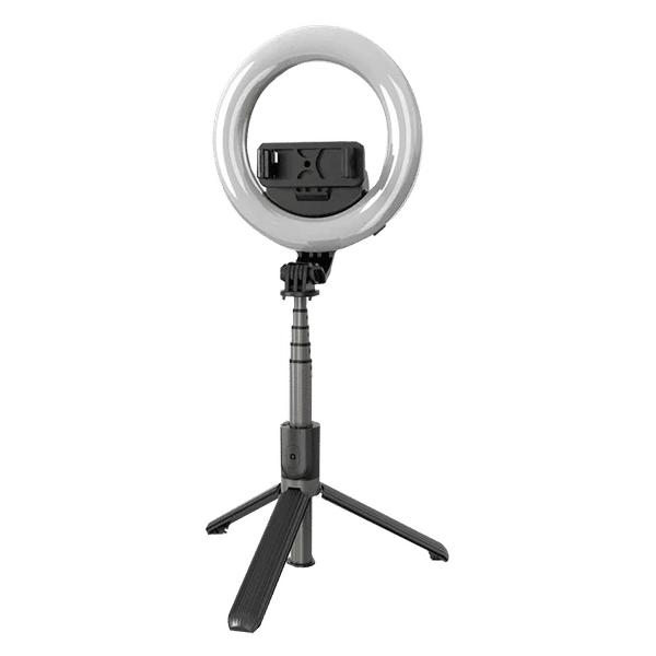 Dr. Vaku 90cm Adjustable Bluetooth Selfie Stick with Tripod for Mobile with Ring Light/Remote (Multi Functional, Black)_1