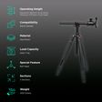 HIFFIN HF-550 165.1cm Adjustable Tripod for Camera (360 Degree Ball Head, Black)_2