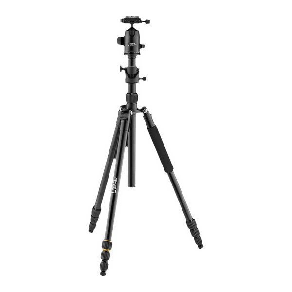 NATIONAL GEOGRAPHIC Travel Photo 188.5cm Adjustable Tripod for Camera (2 in 1, Black)_1