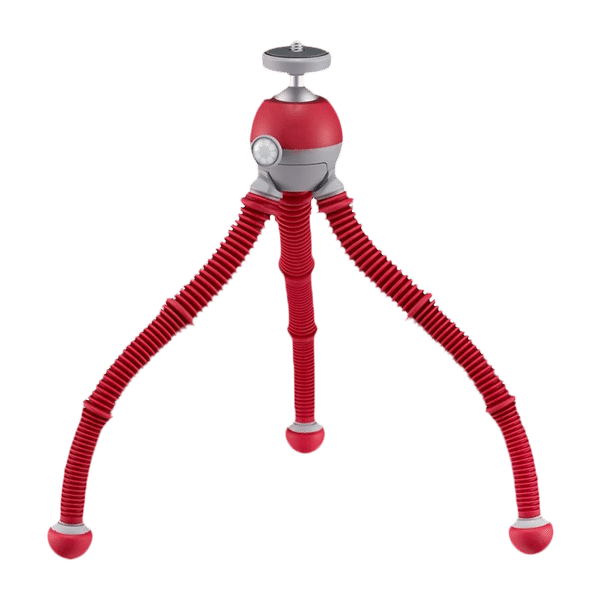 JOBY PodZilla 25cm Adjustable Tripod for Mobile and Camera (360 Degree GripTight, Red)_1