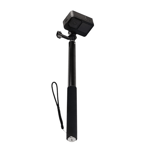 HIFFIN 300cm Adjustable Selfie Stick for Mobile and Camera (360 Degree Rotation, Black)_1