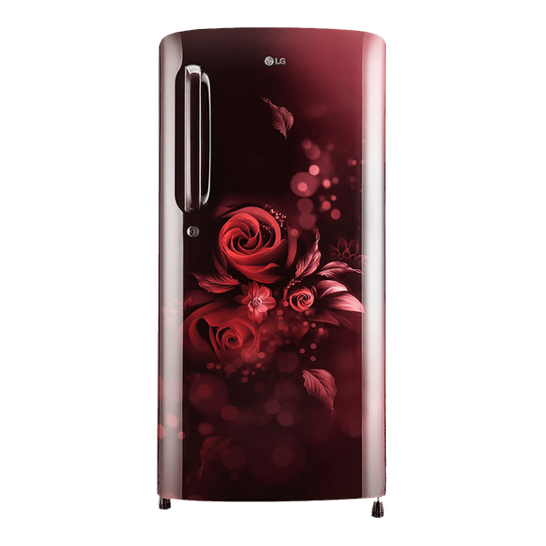 LG 190 Litres 5 Star Direct Cool Single Door Refrigerator with Stabilizer Free Operation (GL-B201ASEZ.BSEZEB, Scarlet Euphoria)_1