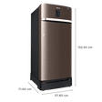 SAMSUNG Digi-Touch Cool 198 Litres 3 Star Direct Cool Single Door Refrigerator with Base Stand Drawer (RR21A2F2YDX/HL, Luxe Brown)_3