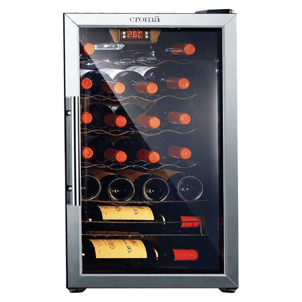 Croma 66 Litres 22 Bottles Wine Cooler (Mechanical Temperature Control, CRAR2017, Black)_1