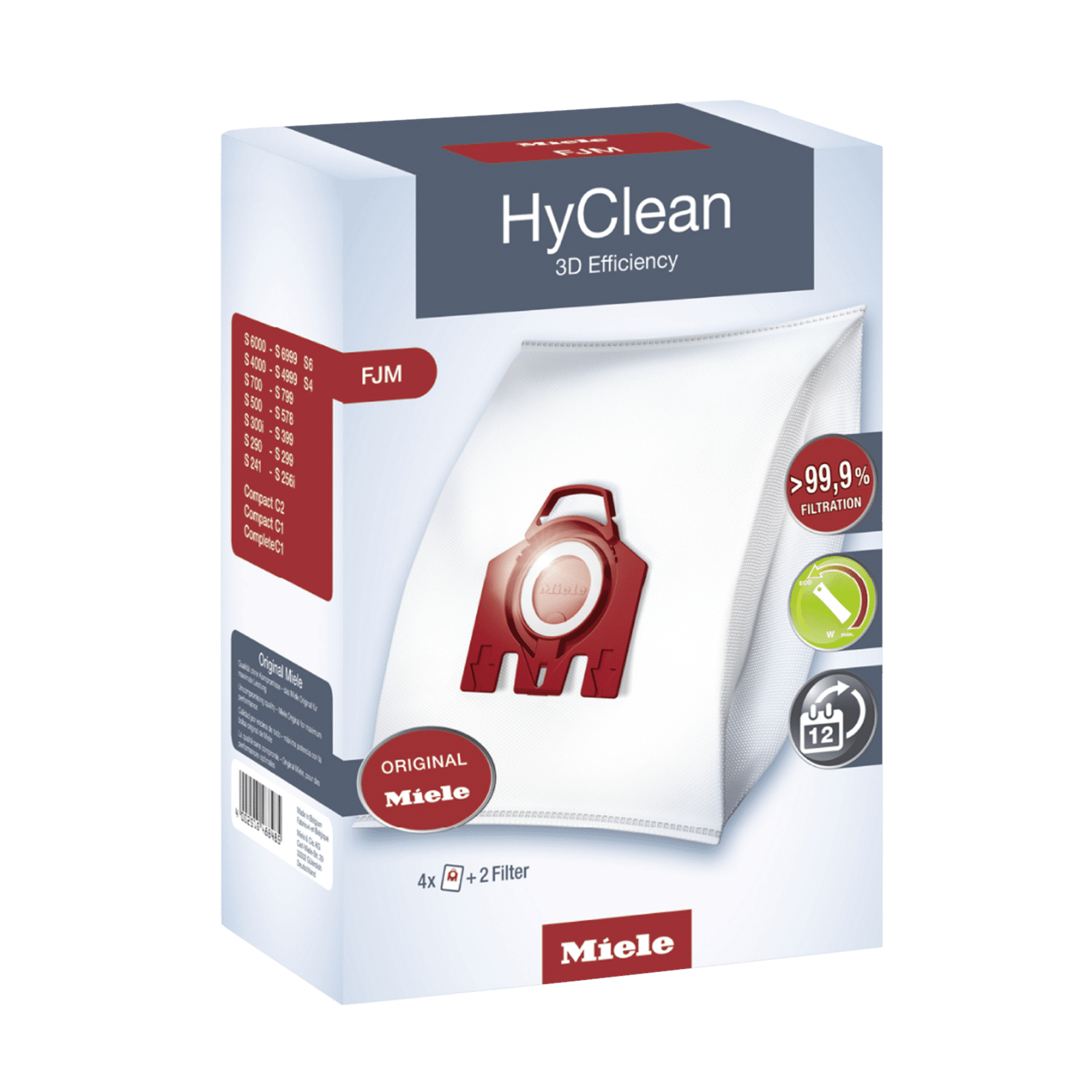 Miele FJM Hyclean for C2 Vacuum Cleaner (Hygienic Replacement, 41996571, White)