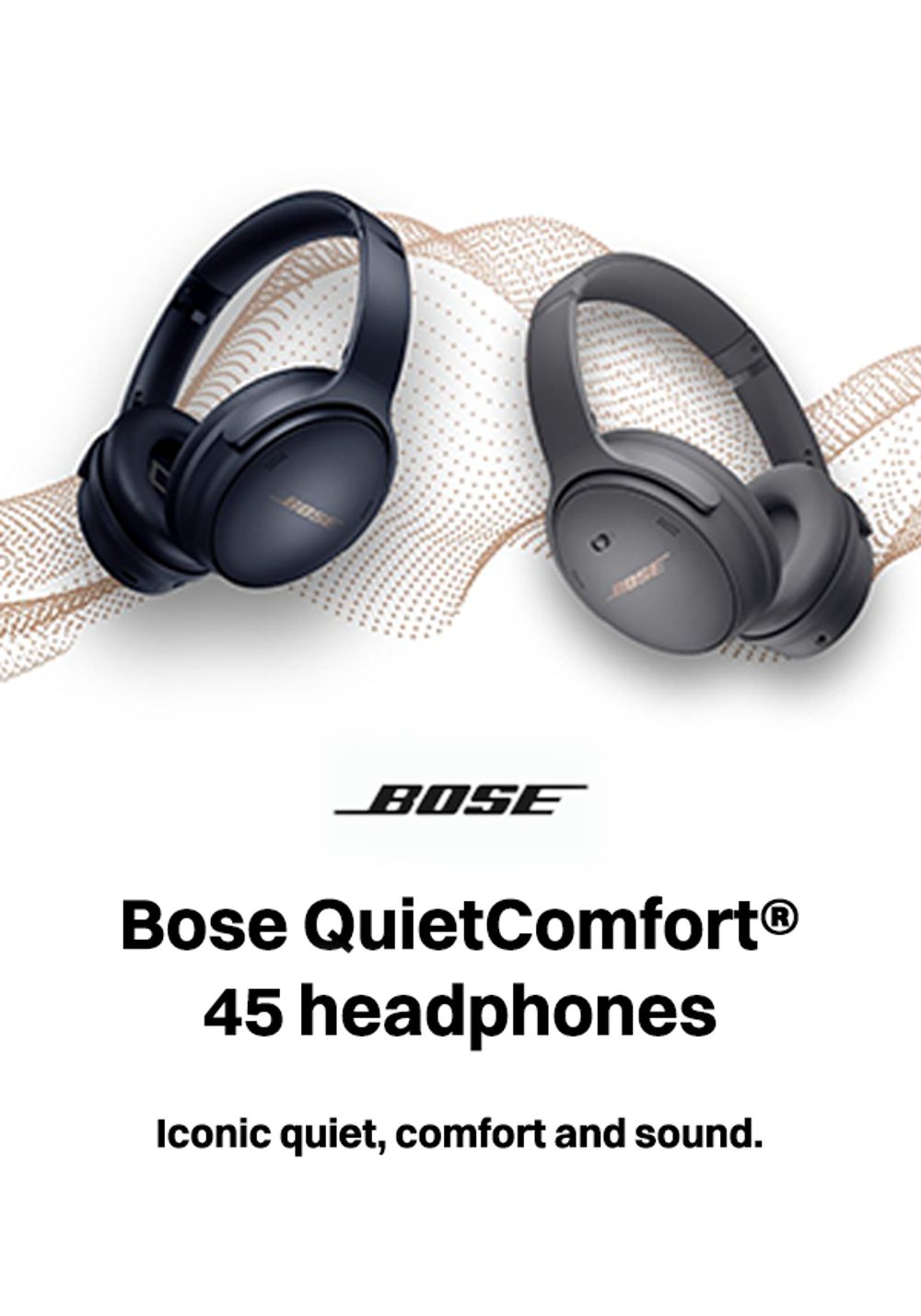 Bose QuietComfort 45 Wireless Noise Cancelling Headphones, White Smoke w  Charger 866724-0200 3