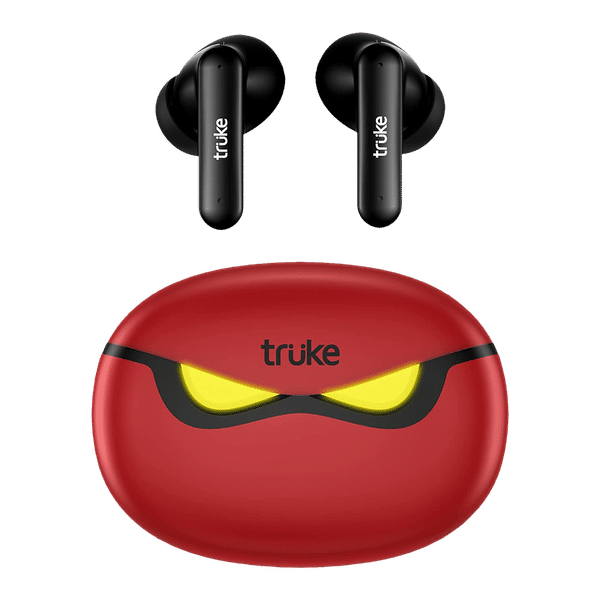 truke BTG 3 E222 TWS Earbuds with AI Noise Cancellation (IPX4 Sweat & Water Resistant, 48 Hours Playback, Red)_1