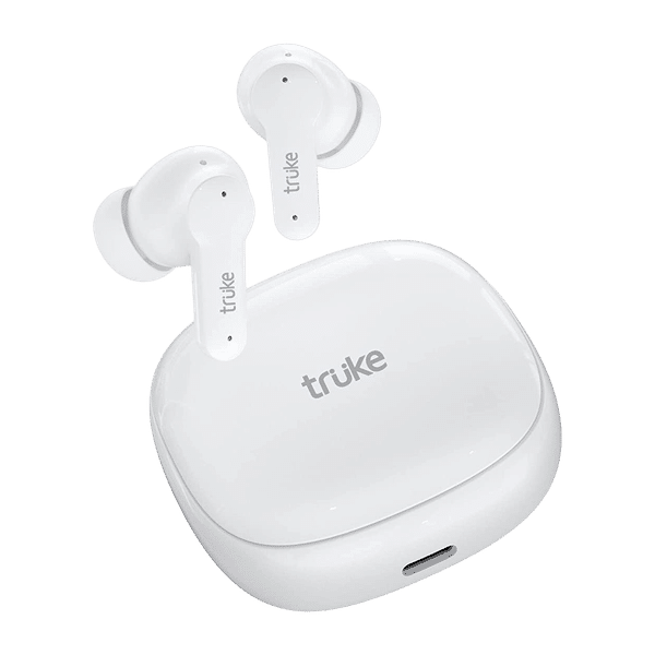 truke Buds S2 E213 TWS Earbuds with AI Noise Cancellation (IPX4 Water Resistant, 48 Hours Playback, White)_1