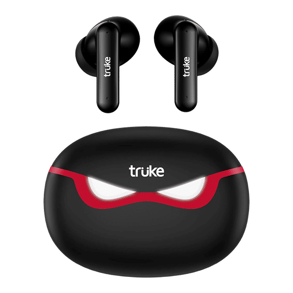 truke BTG 3 E222 TWS Earbuds with AI Noise Cancellation (IPX4 Sweat & Water Resistant, 48 Hours Playback, Black)_1