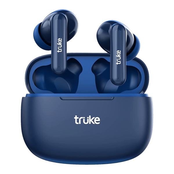 truke Airbuds Lite E1 TWS Earbuds with AI Noise Cancellation (IPX4 Sweat & Water Resistant, 48 Hours Playback, Blue)_1