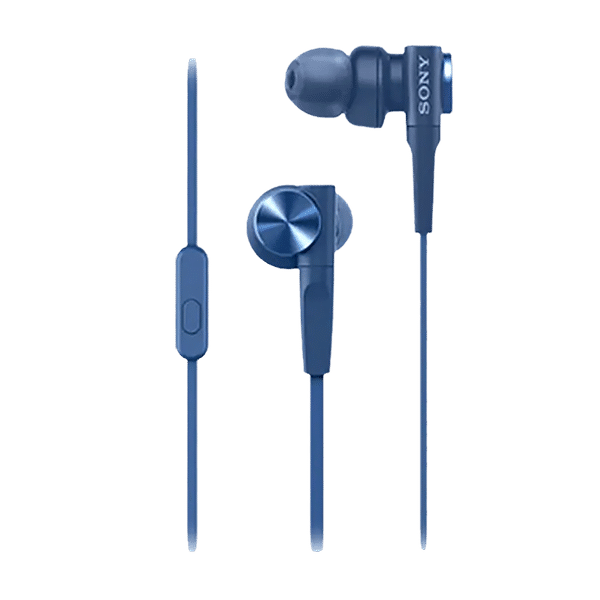 SONY MDR-XB55AP/LQIN Wired Earphone with Mic (In Ear, Blue)_1