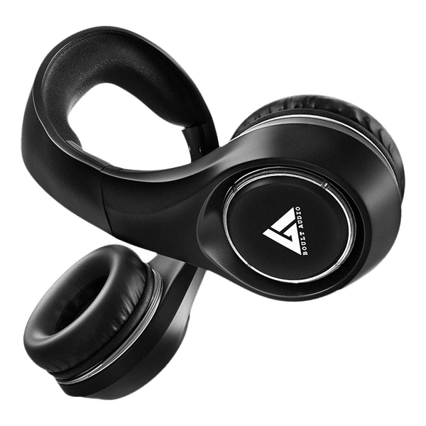 BOULT AUDIO ProBass FluidX BA-RD-FluidX On-Ear Wireless Headphones with Mic (Voice Assistant, Black)_1