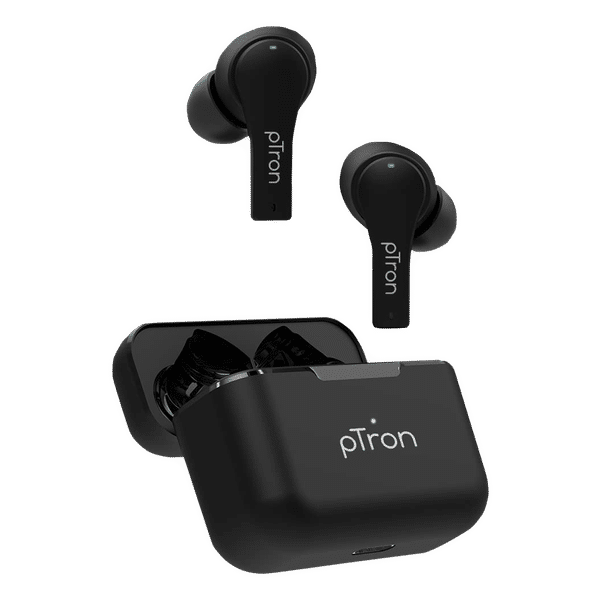 pTron Bassbuds Tango 140318134 TWS Earbuds with Environmental Noise Cancellation (IPX4 Sweat & Water Resistant, 40 Hours Playback, Black)_1