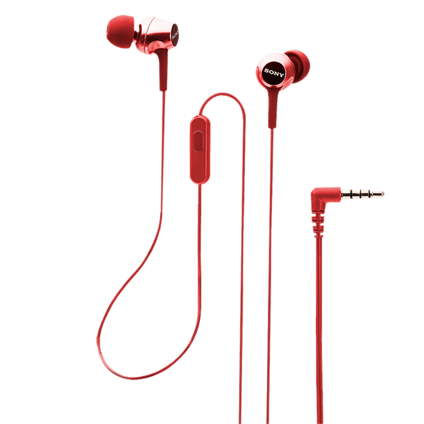SONY MDR-EX155APRQIN Wired Earphone with Mic (In Ear, Red)_1