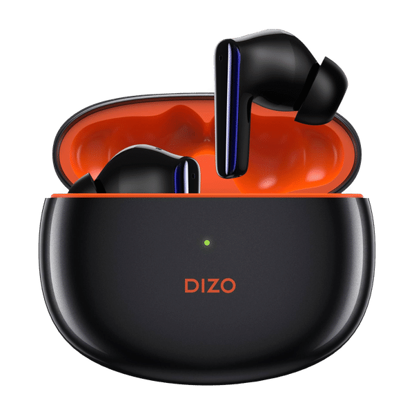 DIZO by realme TechLife Buds Z Pro 790100702 TWS Earbuds with Active Noise Cancellation (IPX4 Sweat & Water Resistant, 25 Hours Playback, Black/Orange)_1