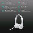 Lenovo 110 Stereo GXD1B67867 Wired Headphone with Mic (On Ear, White)_2