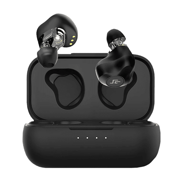 CROSSBEATS Evolve TWS Earbuds with Passive Noise Cancellation (IPX4 Water & Dust Resistant, 12 Hours Playback, Black)_1