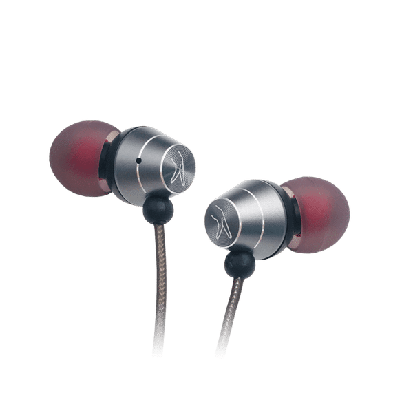 fingers Supreme Wired Earphone with Mic (In Ear, Rich Grey)_1