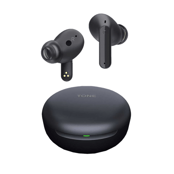 LG Tone Free TONE-FP5.CINDLLK TWS Earbuds with Active Noise Cancellation (IPX4 Sweat & Water Resistant, 22 Hours Playback, Charcoal Black)_1