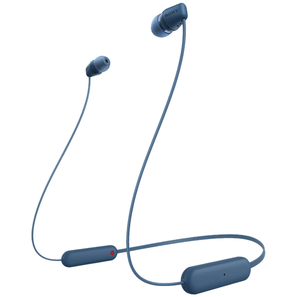SONY WI-C100 Neckband (IPX4 Sweat & Splashproof, 25 Hours Playtime, Blue)_1