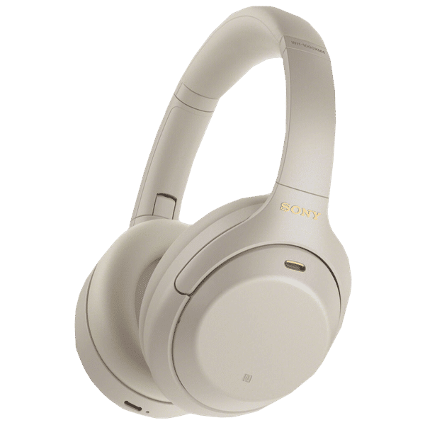 SONY WH1000XM4/SMIN Bluetooth Headphone with Mic (Noise Cancellation, Over Ear, Silver)_1