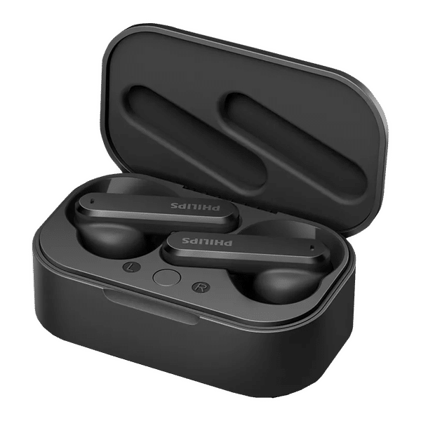 PHILIPS TAT4506BK/00 TWS Earbuds with Active Noise Cancellation (IPX4 Water Resistant, 24 Hours Playback, Black)_1