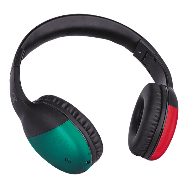 fingers Sugar-n-Spice Pro Bluetooth Headphone with Mic (13 Hours Playback, Over Ear, Ruby Red/Emerald Green)_1