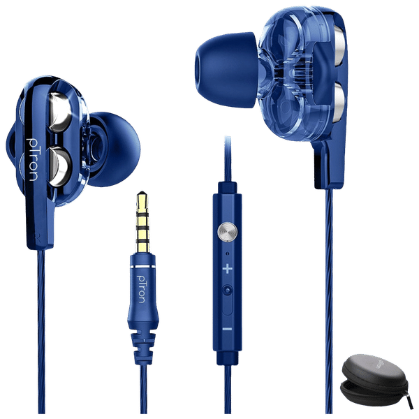 pTron Boom Pro 140317851 Wired Earphone with Mic (In Ear, Dark Blue)_1