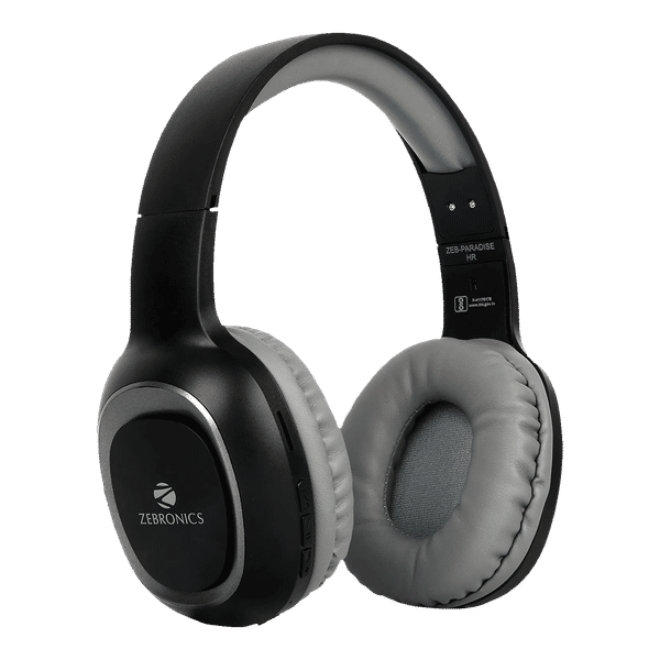 ZEBRONICS Paradise Bluetooth Headphone with Mic (15 Hours Playtime, Over Ear, Black)_1