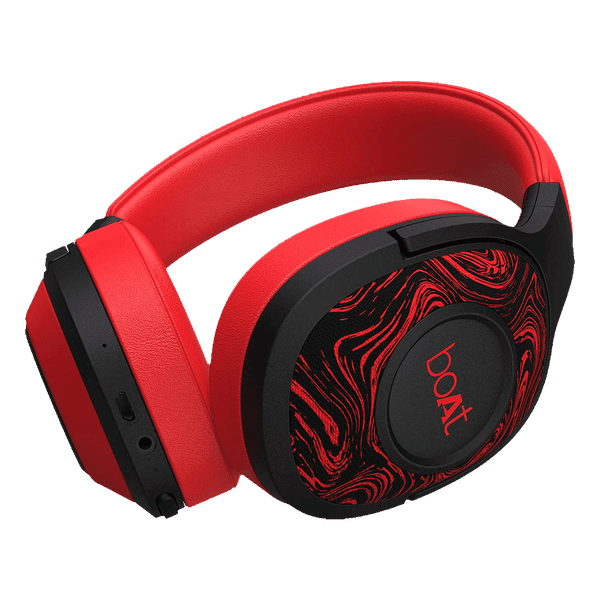 boAt Rockerz 550 Bluetooth Headset with Mic (Dual Connectivity, Over Ear, Red)_1