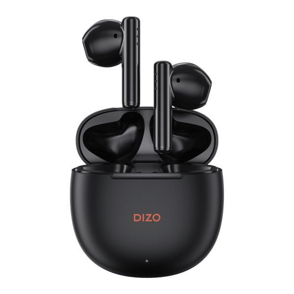 DIZO by realme TechLife Buds P 790200501 TWS Earbuds with Environmental Noise Cancellation (IPX4 Sweat & Water Resistant, 40 Hours Playback, Dynamo Black)_1