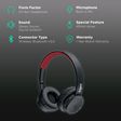 fingers Rock-N-Roll H2 Bluetooth Headphone with Mic (9 Hours Playback, On Ear, Soft Black/Rich Red)_2