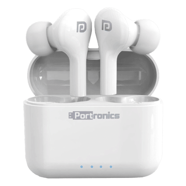 PORTRONICS Harmonics Twins 33 POR 1175 TWS Earbuds with Passive Noise Cancellation (IPX5 Sweat & Water Resistant, 27 Hours Playtime, White)_1