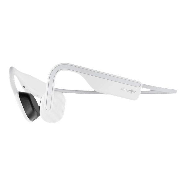 AfterShokz OpenMove Bone Conduction Bluetooth Headset with Noise Isolation (IP55 Water Resistant, Deep Bass, White)_1